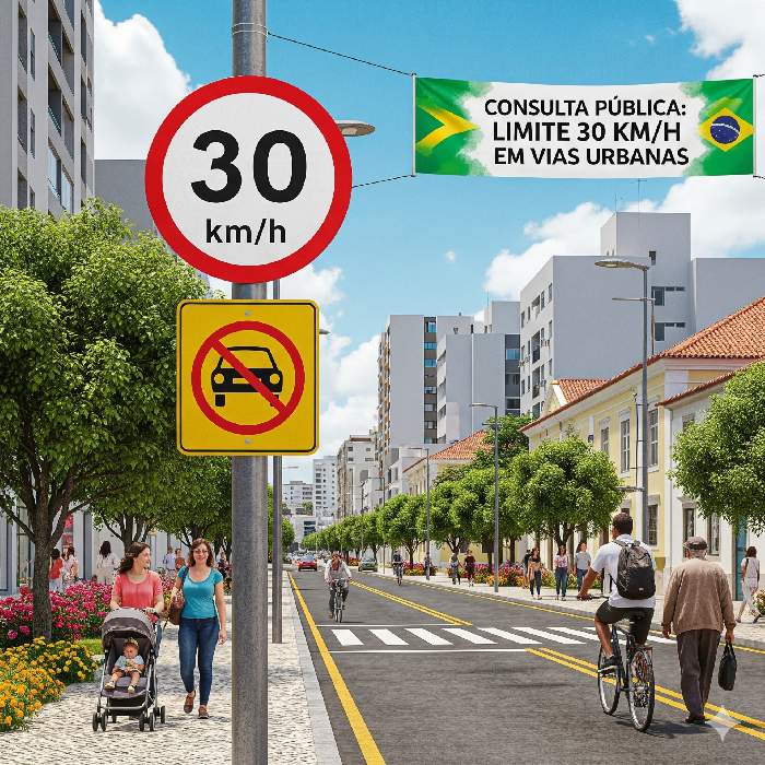 Consulta pública propõe limite de 30 km/h em vias urbanas no Brasil