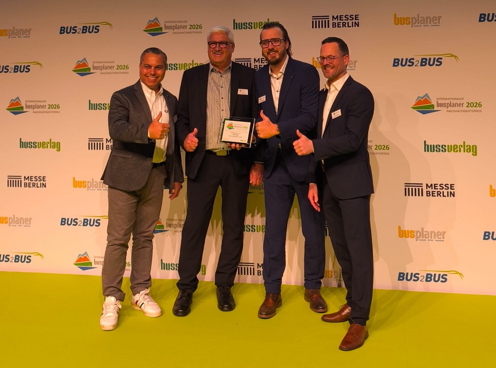 Da esquerda para a direita: Yves Nax, Thomas Koeberle, Patrick Mielke, Jochen ERHARDT – IVECO BUS – IVECO Deutschland AG